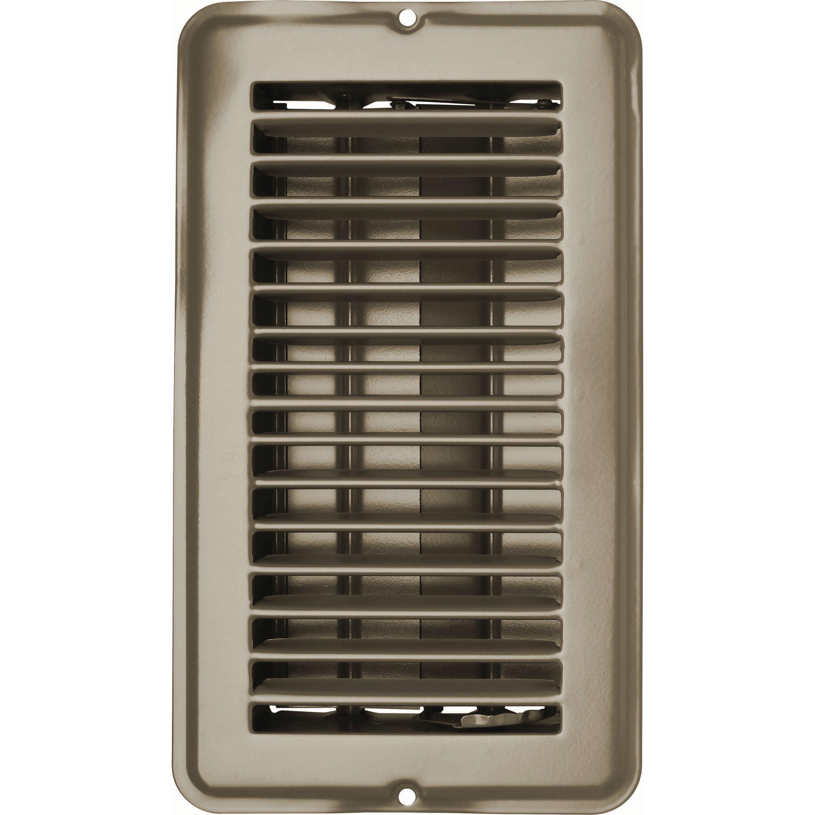 Vent Register, Tan, Metal, Damp 4"x8"
